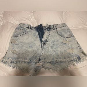 Blue Jean high waisted shorts size 5 never worn